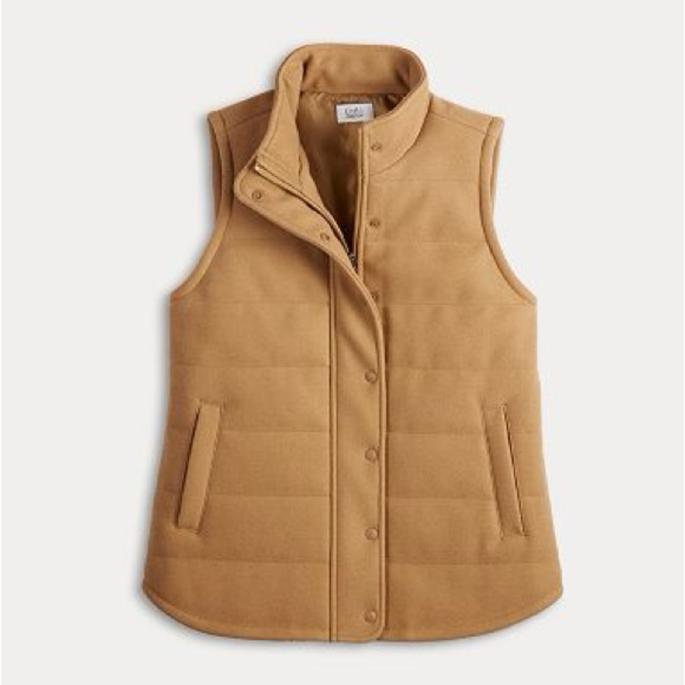 XL Croft & Barrow Tan Quilted Vest